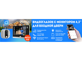 Видеоглазок с монитором для входной двери
